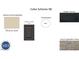 Color selections featuring monterey sand siding, tuxedo gray shutters, charcoal shingles, and ottawa stone at 45 Calabria Ct, Franklinton, NC 27525