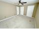 Spacious bedroom with ceiling fan and double closets at 5718 Sentinel Dr, Raleigh, NC 27609