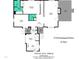 1849 sq ft floor plan, 1st floor features kitchen, dining area, living room, 2 baths & flex room at 5718 Sentinel Dr, Raleigh, NC 27609