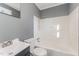 Clean bathroom featuring a tub shower combo at 805 N Mebane St, Burlington, NC 27217