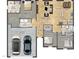 Detailed floor plan showcasing layout of bedrooms, bathrooms, kitchen, living spaces, and garage at 121 Tanglewood Dr # 8-J, Louisburg, NC 27549