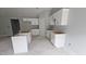 New kitchen featuring white cabinets and an island, ready for personalization at 121 Tanglewood Dr # 8-J, Louisburg, NC 27549