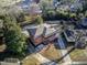 Aerial view of the home and surrounding neighborhood at 126 Person St, Louisburg, NC 27549