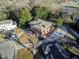Bird's eye view of the house and surrounding neighborhood at 126 Person St, Louisburg, NC 27549