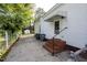 Backyard with concrete patio and storage shed at 127 E Ridge St, Rocky Mount, NC 27804