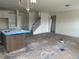 Spacious open-concept kitchen and living area is perfect for modern living at 266 Weddington Way, Benson, NC 27504