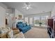 Living room with fireplace and access to patio at 3009 Old Craig Trl, Mebane, NC 27302