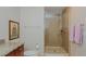 Bathroom with granite vanity, toilet and shower at 400 W North St # 820, Raleigh, NC 27603
