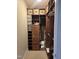 Spacious walk-in closet with built-in shelves and drawers at 400 W North St # 820, Raleigh, NC 27603