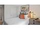 Cozy bedroom with a bed, nightstand, and decorative art at 442 Belgian Red Way, Wake Forest, NC 27587