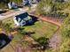 Aerial view of house and expansive backyard at 75 Sorrel Dr, Franklinton, NC 27525