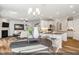 A living room and kitchen with an open floor plan at 9349 Kitchin Farms Way # 463, Wake Forest, NC 27587