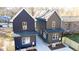 Rear view of two-story new construction homes at 1127 Elmo St, Durham, NC 27701