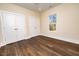Charming bedroom with double closets and vinyl flooring at 1129 Elmo St, Durham, NC 27701