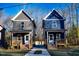 Two-story craftsman style homes with front porches and driveway at 1129 Elmo St, Durham, NC 27701
