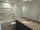 Bathroom features tub/shower combination with granite vanity at 137 Stallion Way, Benson, NC 27504