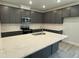 Modern kitchen features an island, granite countertops, and stainless appliances at 137 Stallion Way, Benson, NC 27504