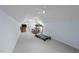 Bonus room featuring a treadmill and a media setup at 1991 Webster Grove Dr, Mebane, NC 27302