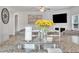 Kitchen island with granite countertops, stainless steel faucet, and decorations at 298 Hannah Yam Ln, Benson, NC 27504