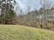 Wooded backyard with grassy area at 311 Gladstone Dr, Durham, NC 27703