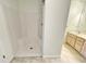 Bathroom features a shower stall and vanity at 311 Gladstone Dr, Durham, NC 27703