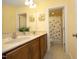 Double vanity bathroom with adjacent toilet and shower at 36 Aster Ln, Pittsboro, NC 27312