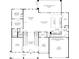 Two-story home floor plan featuring a large kitchen, great room and 2-car garage at 809 Timber Mist Ct, Cary, NC 27519