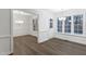 Dining room with hardwood floors and chandelier at 108 Buckeye Ct, Youngsville, NC 27596