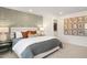 Well decorated bedroom with an upholstered headboard, decorative pillows and stylish decor at 108 Kobus Ct, Garner, NC 27529