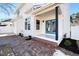 Charming front porch with light blue door and brick walkway at 110 Ethans Glenn Ct, Cary, NC 27513