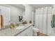 Single vanity bathroom with granite countertop at 120 Starry Sky Dr, Benson, NC 27504