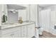 Bathroom with shower, toilet and double vanity at 120 Starry Sky Dr, Benson, NC 27504