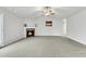 Living room with fireplace and vaulted ceiling at 120 Starry Sky Dr, Benson, NC 27504