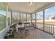 Cozy screened porch ideal for outdoor relaxation and entertaining with nature views at 128 S Clearbrook Ct, Angier, NC 27501