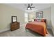 Charming bedroom with ceiling fan and window at 148 Hidden Creek Ct, Pittsboro, NC 27312