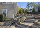 Stone steps and waterfall feature leading to backyard at 148 Hidden Creek Ct, Pittsboro, NC 27312