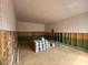 Unfinished garage ready for customization, with insulation visible at 154 Tennyson Dr, Garner, NC 27529
