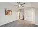 Cozy bedroom with ceiling fan and plenty of closet space at 2182 Seaforth Rd, Pittsboro, NC 27312