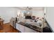 Spacious living room with sectional sofa and large TV at 253 Ronald Tharrington Rd, Louisburg, NC 27549