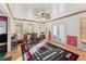 Home office with built-in desk and access to backyard at 253 Ronald Tharrington Rd, Louisburg, NC 27549