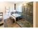 Spa-like bathroom featuring a soaking tub and walk-in shower at 5240 Indigo Moon Way, Raleigh, NC 27613