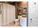 Clean bathroom with walk-in shower, toilet and a vessel sink at 5240 Indigo Moon Way, Raleigh, NC 27613