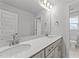 Bathroom boasts double sinks, and a toilet at 529 Ravensworth Dr, Garner, NC 27529