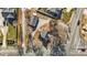 Overhead view highlighting the home's unique lot and street access at 1200 Rogers Rd, Graham, NC 27253