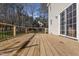 Spacious wooden deck with backyard view at 1216 Magnolia Hill Rd, Garner, NC 27529