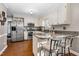 Galley kitchen with stainless steel appliances and granite counters at 1699 Yorkshire Ln, Rocky Mount, NC 27803