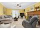 Cozy living room with fireplace and built-in shelving at 1699 Yorkshire Ln, Rocky Mount, NC 27803