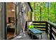 Private deck overlooking lush woods, perfect for relaxing at 2100 Tadley Dr, Chapel Hill, NC 27514