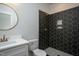 Modern bathroom with hexagonal tile shower at 4120 Emily Ln, Oxford, NC 27565