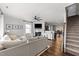 Spacious living room with a fireplace and hardwood floors at 430 Heart Pine Dr, Wendell, NC 27591